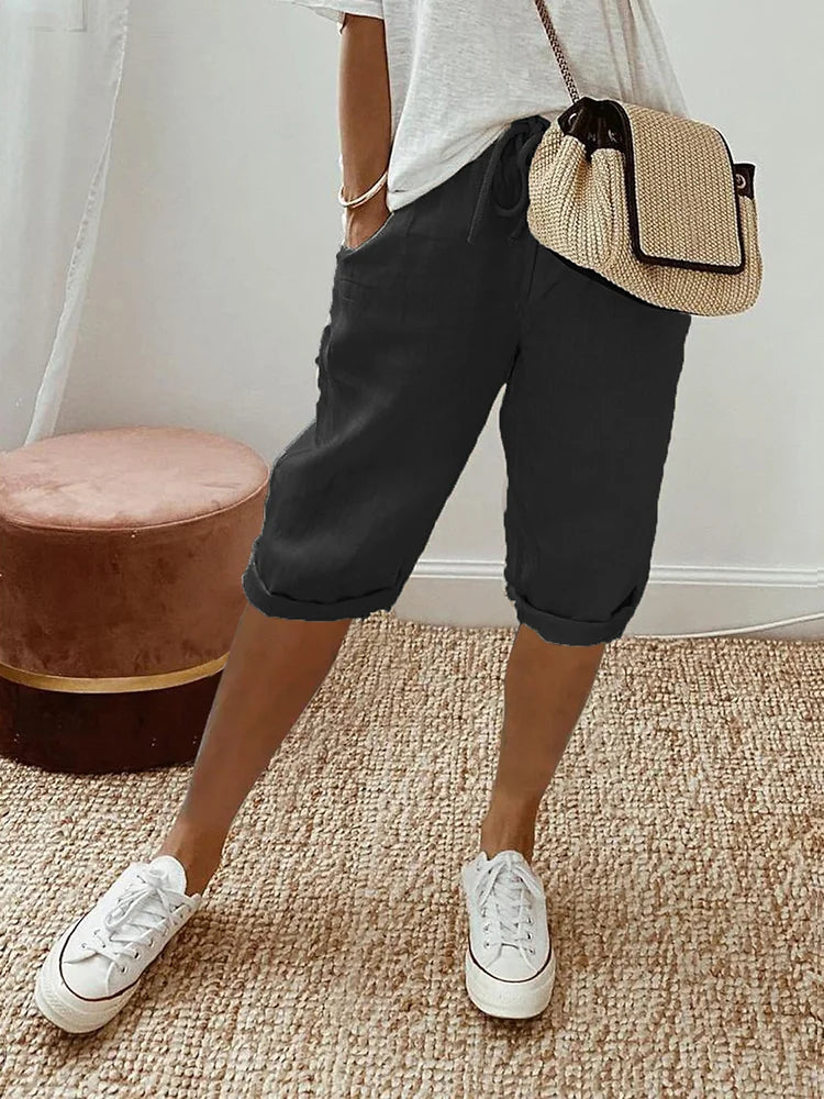 Elise | Avslappede Knelengde Shorts