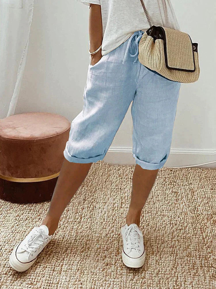 Elise | Avslappede Knelengde Shorts