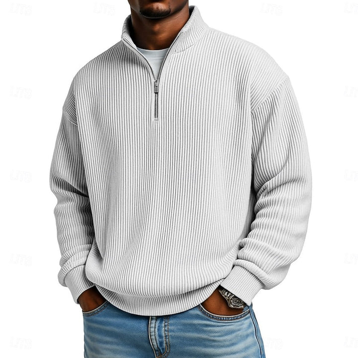 Harlan | Ribbete Quarter-Zip Pullover