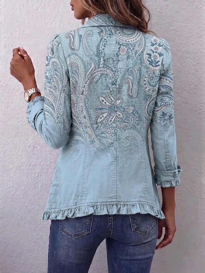 Emilia | Vintage Paisley Jakke med Volanger