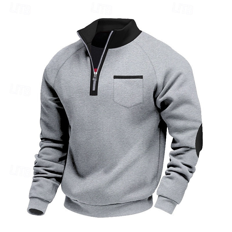 Keith | Quarter-Zip Fargeblokk Pullover