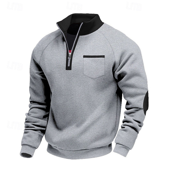 Keith | Quarter-Zip Fargeblokk Pullover