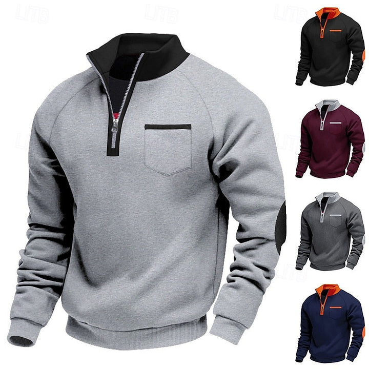 Keith | Quarter-Zip Fargeblokk Pullover