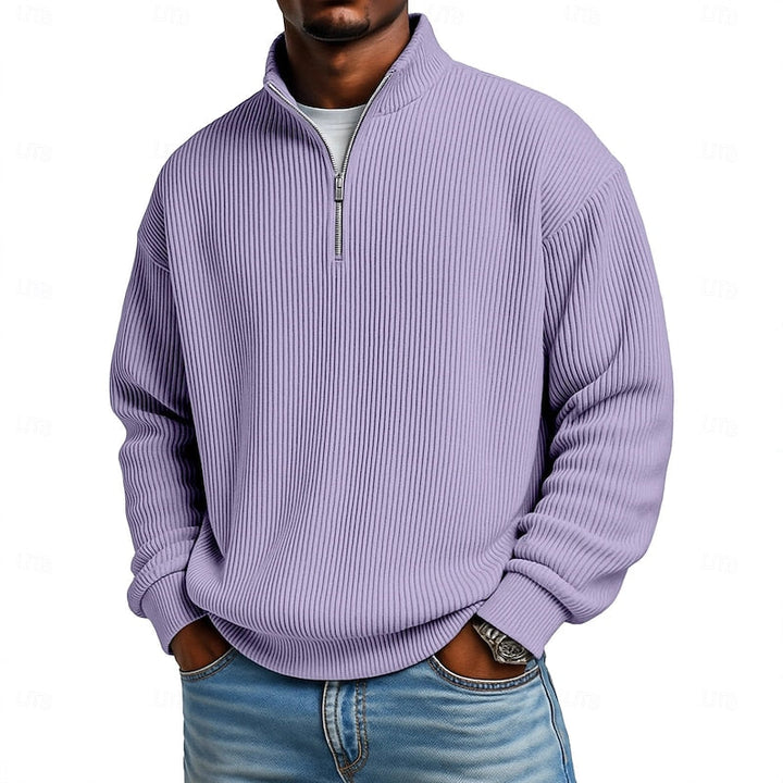 Harlan | Ribbete Quarter-Zip Pullover