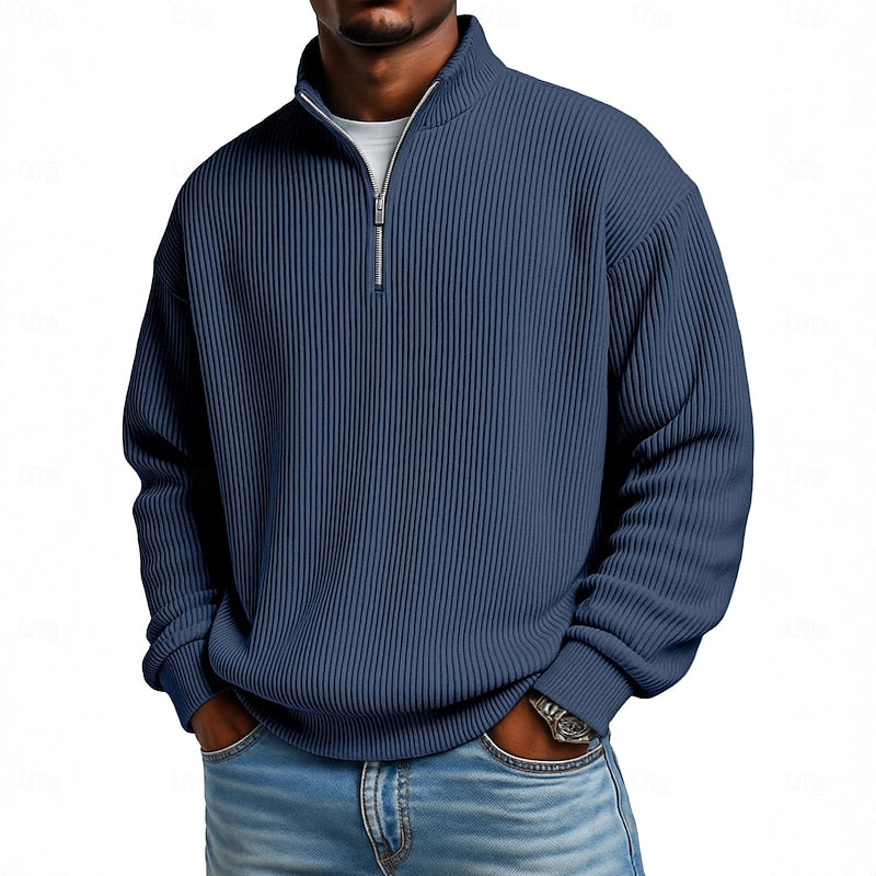 Harlan | Ribbete Quarter-Zip Pullover