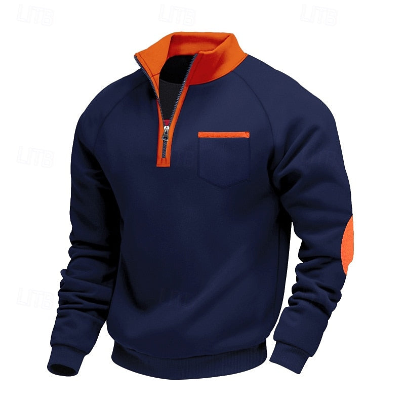 Keith | Quarter-Zip Fargeblokk Pullover