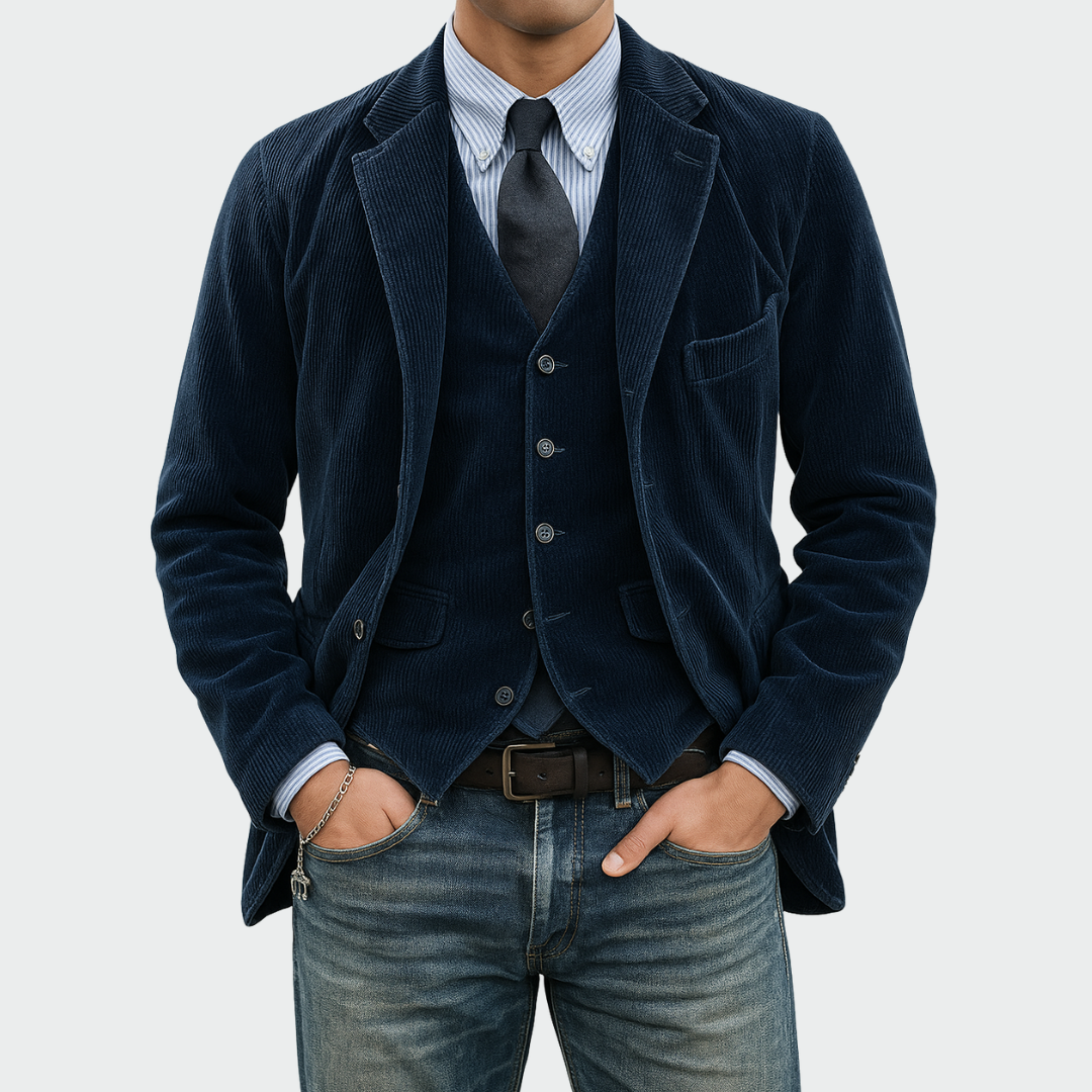 Tommy - 2-delt dress: Fløyelsblazer og vest