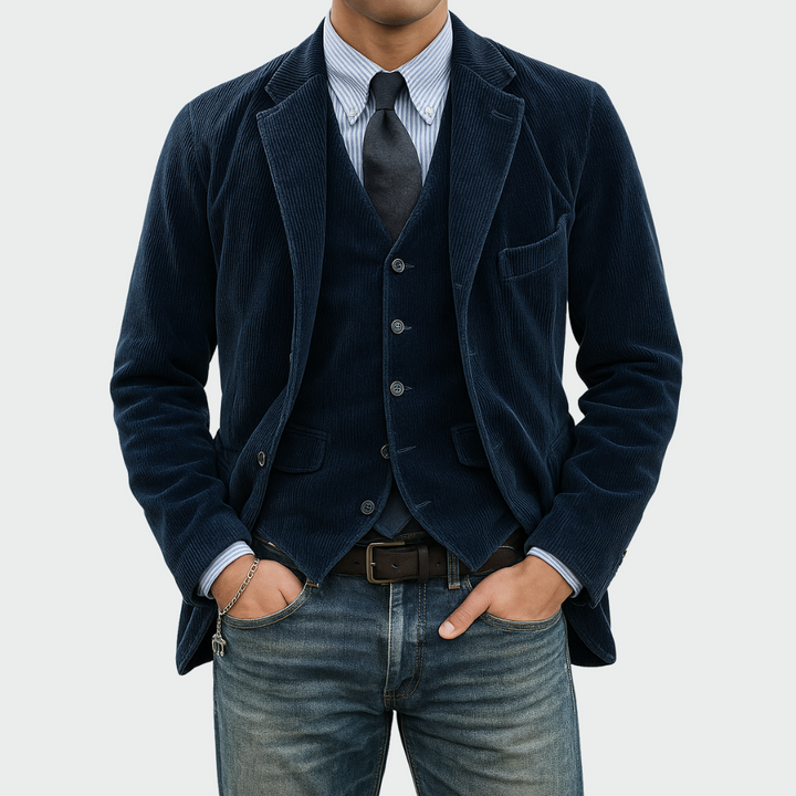 Tommy - 2-delt dress: Fløyelsblazer og vest