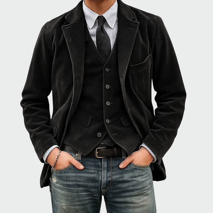 Tommy - 2-delt dress: Fløyelsblazer og vest