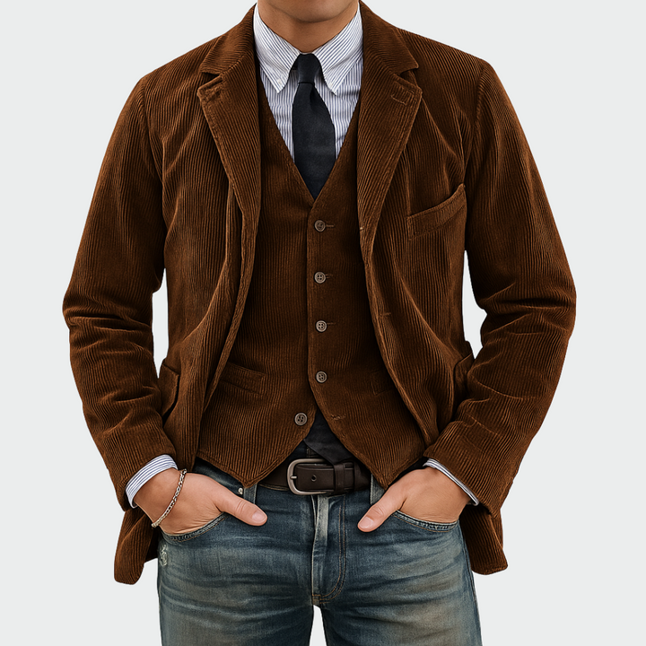 Tommy - 2-delt dress: Fløyelsblazer og vest