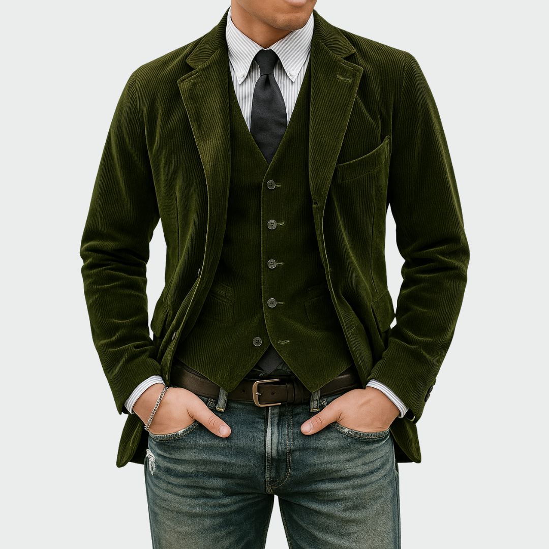 Tommy - 2-delt dress: Fløyelsblazer og vest