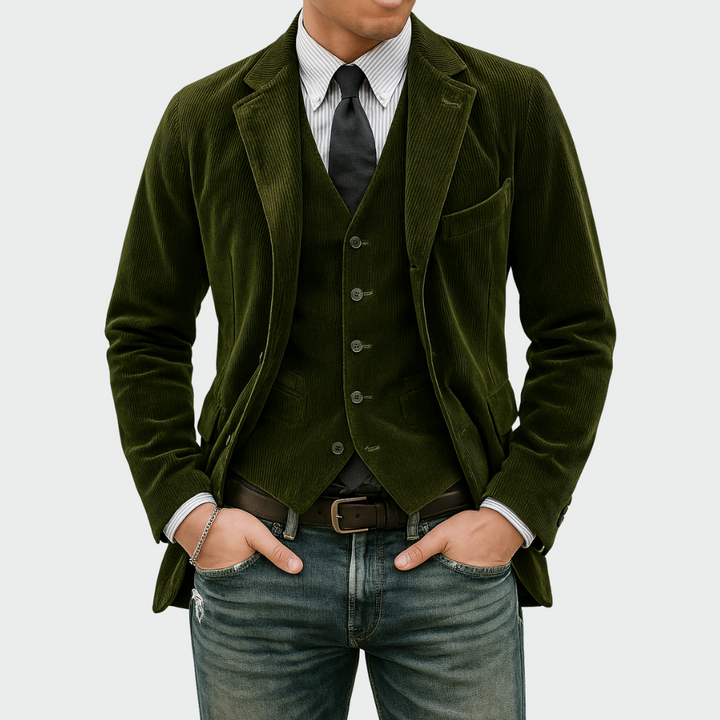 Tommy - 2-delt dress: Fløyelsblazer og vest
