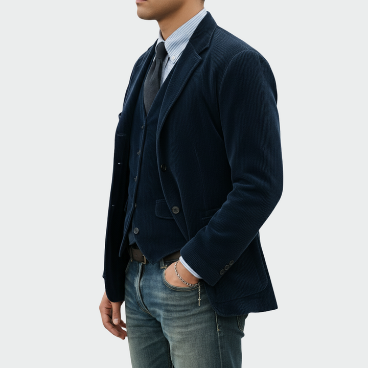 Tommy - 2-delt dress: Fløyelsblazer og vest