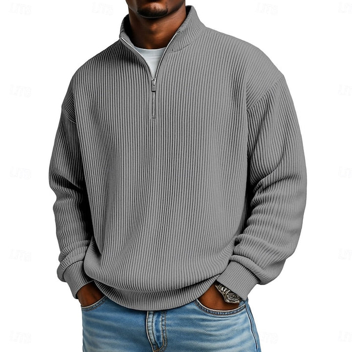 Harlan | Ribbete Quarter-Zip Pullover