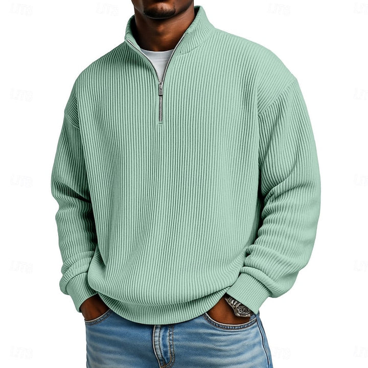 Harlan | Ribbete Quarter-Zip Pullover