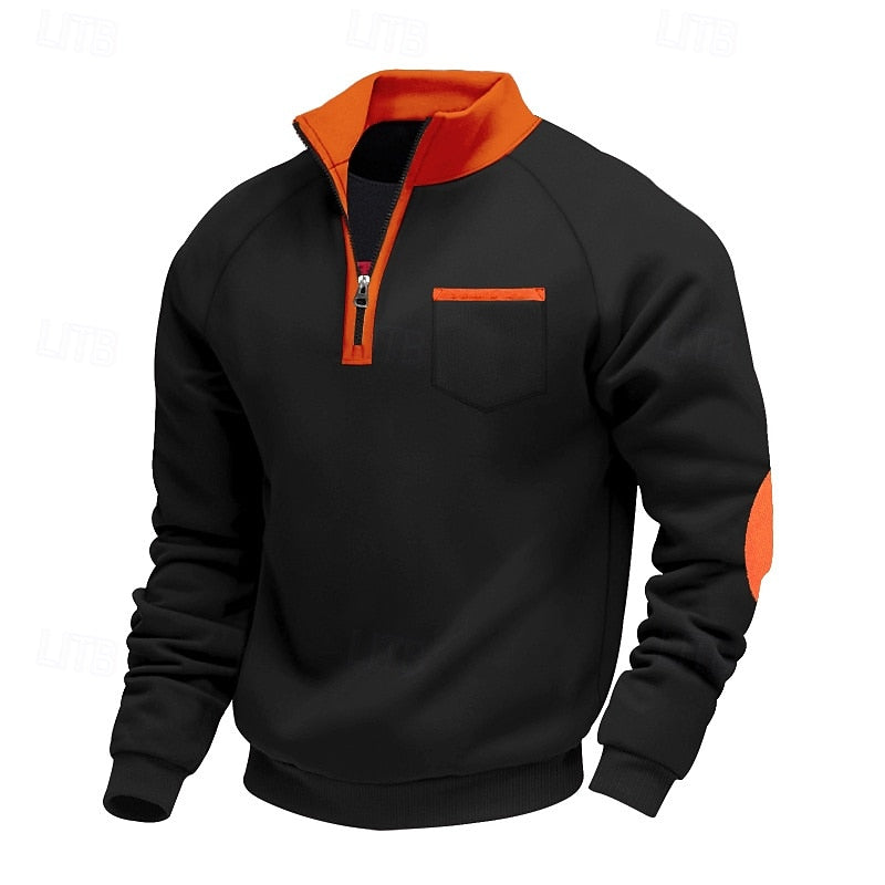 Keith | Quarter-Zip Fargeblokk Pullover