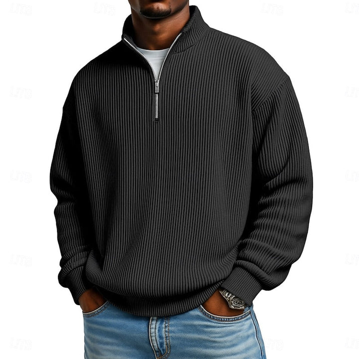 Harlan | Ribbete Quarter-Zip Pullover